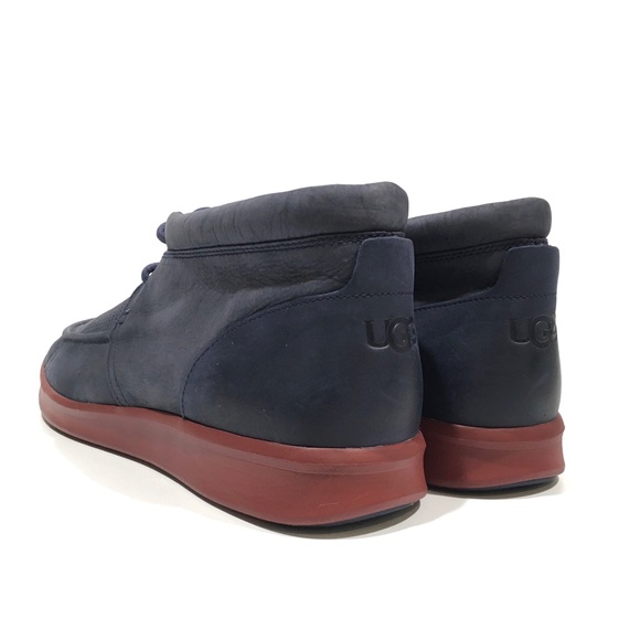 UGG HULMAN PERF CHUKKA SNEAKERS -NAVY LEATHER -MEN’S US 13 -NEW - Picture 4 of 8